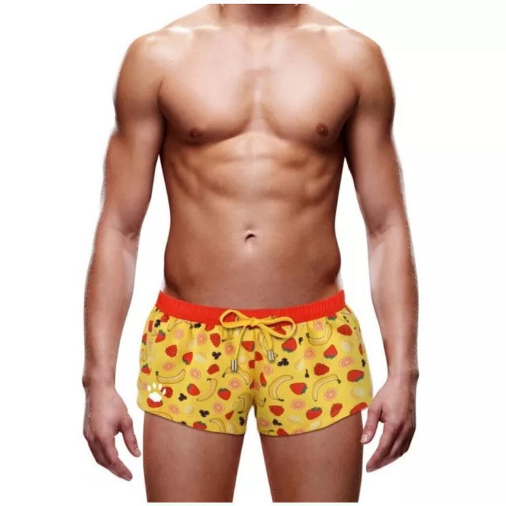 🦋B2G1🦋PROWLER Men’s Swim Trunk FRUIT Pattern Yellow Board Boxer Shorts Swimwear